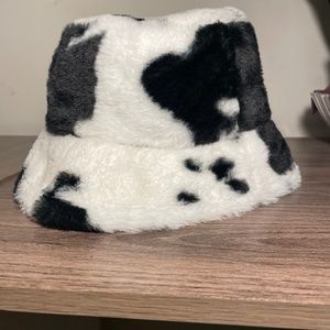 Cow print hat